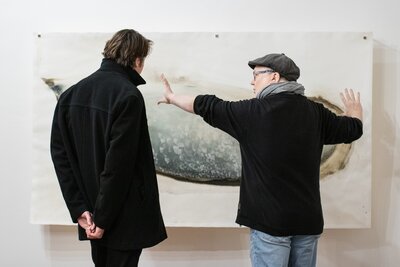 Pavel Rydlo a Radek Wohlmuth - vernisáž výstavy Fungus regnum Marie Ladrové