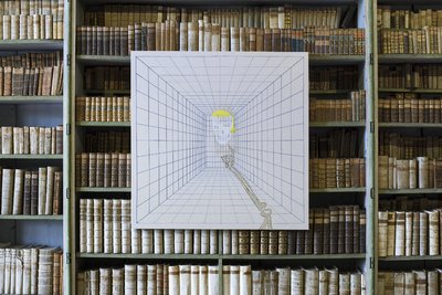 Florian Meisenberg, strojem ovládaný permanentní popisovač, 2021