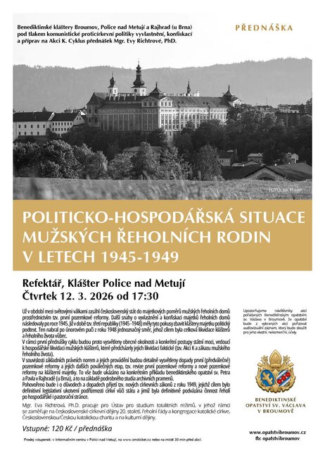 Politicko-hospodářská situace mužských řeholních rodin v letech 1945-1949